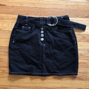 Urban Outfitters BDG black belted denim mini skirt XS